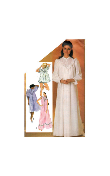 Simplicity 5738 Nighthgown in Two Lengths and Baby Dolls, Uncut, Factory Folded Sewing Pattern Size 10-12