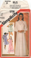 Simplicity 5738 Nighthgown in Two Lengths and Baby Dolls, Uncut, Factory Folded Sewing Pattern Size 10-12