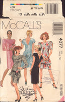 McCall's 4077 Sewing Pattern, Women's Dresses, Size 14, Neatly Cut, Complete