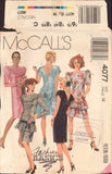 McCall's 4077 Sewing Pattern, Women's Dresses, Size 14, Neatly Cut, Complete