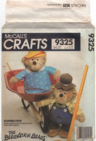 McCall's 9325 The Berenstain Bears: Mama and Papa Bear Soft Toys and Clothes, Uncut, Factory Folded, Sewing Pattern Size 33cm
