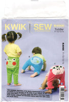 Kwik Sew 4066 Toddlers' Leggings with Animal Face Appliques, Uncut, Factory Folded Sewing Pattern Multi Size T1-T4