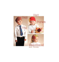 Kwik Sew 3833 Children's Cap, Tie, Purse and Flower Accessory, Uncut, Factory Folded Sewing Pattern Various Sizes