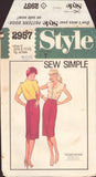 Simplicity 2957 Sewing Pattern, Teen's Skirt, Size 9/10, Neatly Cut, Complete
