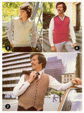 Patons 513 - 70s Knitting Patterns and One Crochet Pattern for Men's Vests, Instant Download PDF 16 pages