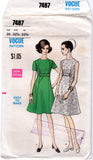 Vogue 7487 Sleeveless or Short Sleeve, High-Fitted, Princess Seam Dress, Uncut, Factory Folded Sewing Pattern Size 10