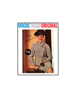 60s Cut-Away Jacket, Blouse and Slim Skirt, Bust 34" (87 cm) Vogue Paris Original 1525, Vintage Sewing Pattern Reproduction