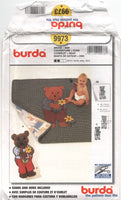 Burda 9973 Baby Coverlet and Soft Toy Bear, Uncut, Factory Folded Sewing Pattern Various Sizes