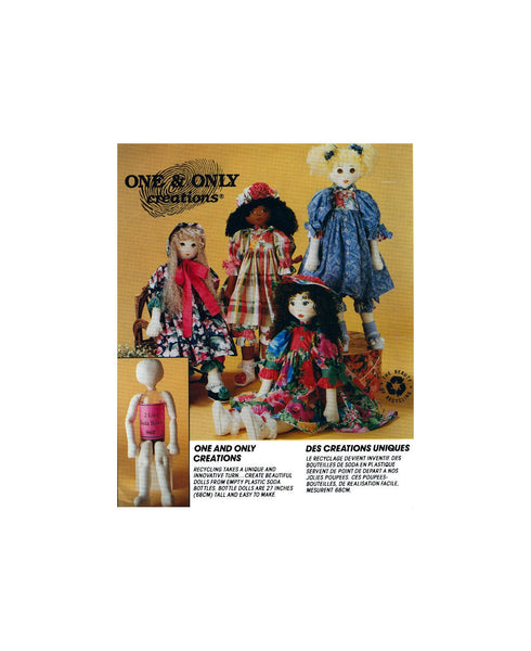 McCall's 859 Soda Bottle 27" (68 cm) Dolls with Clothes and Accessories, Uncut, Factory Folded Sewing Pattern