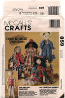 McCall's 859 Soda Bottle 27" (68 cm) Dolls with Clothes and Accessories, Uncut, Factory Folded Sewing Pattern