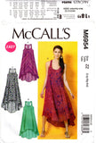 McCall's 6954 Tent Dress with Shaped Hemline, Uncut, Factory Folded Sewing Pattern Multi Size (4-14 or 16-26)