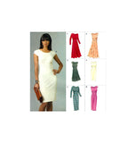 Vogue 8685 Fitted Dress in Two Lengths with Straight or Flared Skirt, Uncut, Factory Folded Sewing Pattern Size 6-12