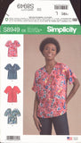 Simplicity 8949 Sewing Pattern, Blouses, Size 4-12, Uncut, Factory Folded