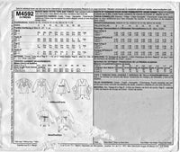 McCall's 4592 High Waist Tops and Tunics with Sleeve and Hem Variations, Uncut, Factory Folded Sewing Pattern Size 10-16