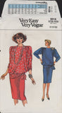 Vogue 9314 Sewing Pattern, Top and Skirt, Size 8-10-12, Uncut, Factory Folded OR Cut, INCOMPLETE
