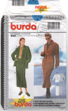 Burda 3072 Loose or Close Fitting Suit: Jacket and Skirt, Uncut, Factory Folded Sewing Pattern Multi Size 8-18