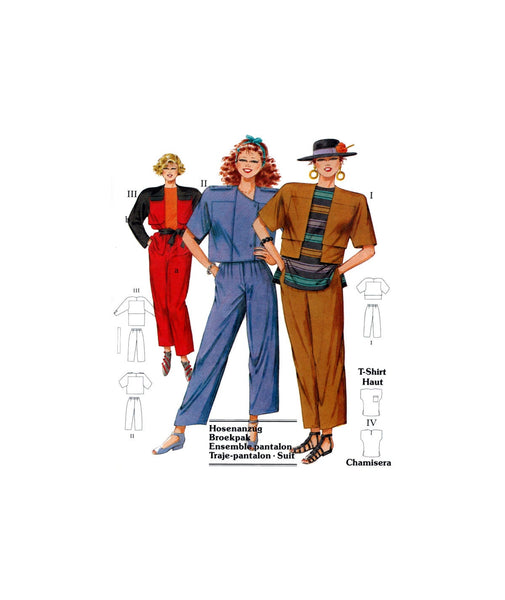 Neue Mode 20449 Boxy Jacket, T-Shirt Top and Wide Leg Pants, Uncut, Factory Folded Sewing Pattern Multi Size 10-20