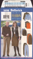 Butterick 5698 Sewing Pattern, Jacket, Vest, Skirt and Pants, Size 6-8-10, Uncut, Factory Folded