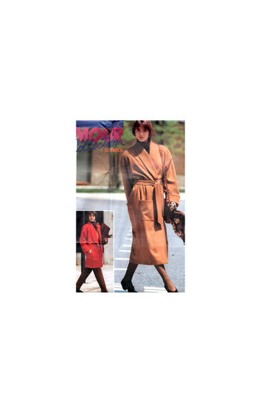 Butterick 4400 Unlined Winter Coat in Two Lengths and Belt, Uncut, Factory Folded Sewing Pattern Size 16-22