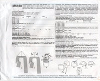 McCall's 6448 Child's Hats, Cowl and Mittens, Uncut, Factory Folded Sewing Pattern Multi Size X-Small to X-Large
