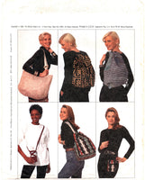 McCall's 7228 Fringed Shoulder, Tote, Duffle, Backpack, Water Bottle Bags, Uncut, Factory Folded Sewing Pattern Various Sizes