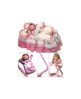 Simplicity 7075 Hand Puppet 14" (35.5 cm) Baby Doll, Blanket and Basket Liner, Uncut, Factory Folded Sewing Pattern