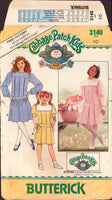 Butterick 3140 Sewing Pattern, Cabbage Patch Kids Girls' Dress, Child Size 10, Cut, Complete, Transfers missing