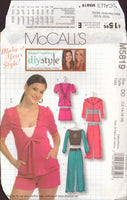 McCall's 5819 Sewing Pattern, Jacket, Tops, Shorts and Pants, Size 12-14-16-18, Uncut, Factory Folded