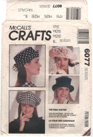 McCall's 6077 Five Great Hats and a Tie to Create, Partially Cut, Partially Factory Folded, Complete Sewing Pattern Various Sizes