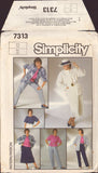 Simplicity 7313 Sewing Pattern, Pants, Skirt, Top and Jacket, Size 12, Uncut, Factory Folded