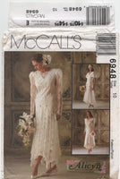 McCall's 6948 Bridal Gowns and Bridesmaid Lace Dresses with Hemline Variations, Uncut, Factory Folded Sewing Pattern Size 10 or 16