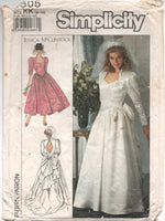 Simplicity 9505 Jessica McClintock Brides' and Bridesmaids' Dresses, Uncut, Factory Folded, Sewing Pattern Multi Size 8-14 (31.5-36)