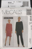 McCall's 9122 Sewing Pattern, Dress, Tunic, Pants, Size 4-6-8, Uncut, Factory Folded