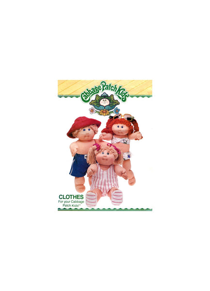 Butterick 3270 Cabbage Patch Kids Swimwear for 16" (40.5 cm) High Soft Toy, Partially Cut, Complete, Sewing Pattern