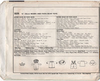 McCall's 9325 The Berenstain Bears: Mama and Papa Bear Soft Toys and Clothes, Uncut, Factory Folded, Sewing Pattern Size 33cm