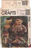 McCall's 5125 Fay White Elderbearies: Male or Female 19" or 15" Tall Bear Dolls and Clothes, Uncut, Factory Folded Sewing Pattern