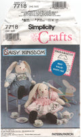 Simplicity 7718 Daisy Kingdom Sitting 12" (30.5 cm) Bunny and Clothes, Uncut, Factory Folded Sewing Pattern