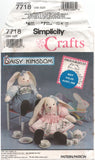 Simplicity 7718 Daisy Kingdom Sitting 12" (30.5 cm) Bunny and Clothes, Uncut, Factory Folded Sewing Pattern
