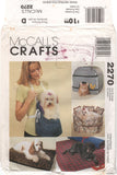 McCall's 2270 Pet Carrier, Bedding and Blanket, Uncut, Factory Folded, Sewing Pattern Various Sizes