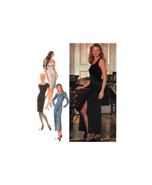 Style 2537 Evening Dress in Two Lengths with Sleeve Length Variations, Uncut, Factory Folded Sewing Pattern Multi Size 6-16