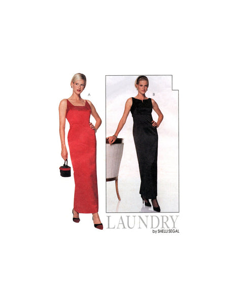 McCall's 8587 Lined Slim Fitting Evening Dress, Uncut, Factory Folded Sewing Pattern Size 12-16