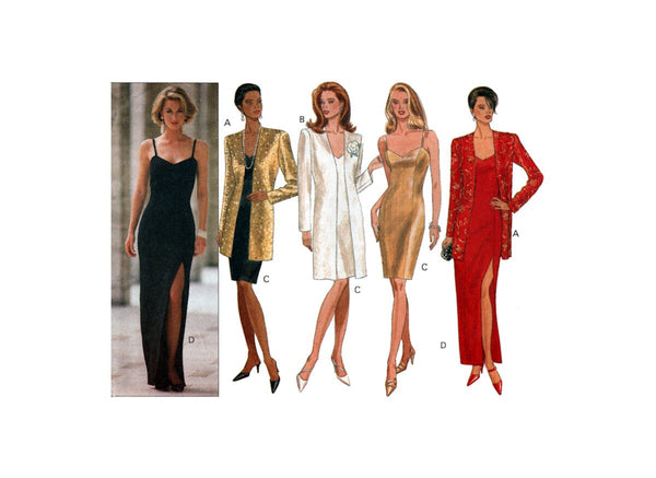 Butterick 6481 Evening Jacket and Dress in Two Lengths, Uncut, Factory Patterns Central Butterick 6481 Evening Jacket and Dress in Two Lengths, Uncut, Factory Patterns Central