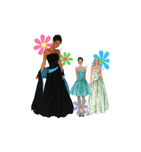 Simplicity 9588 Junior Fit and Flare Evening Dress in Two Lengths and Patterns Central Simplicity 9588 Junior Fit and Flare Evening Dress in Two Lengths and Patterns Central