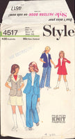 Style 4517 Sewing Pattern, Girls' Jacket, Skirt and Trousers, Girl Size 14, Cut, Incomplete