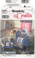 Simplicity 9680 Daisy Kingdom Baby Nursery Set: Quilt, Fitted Sheet, Dust Ruffle, Hooded Towel etc. Uncut, Factory Folded Sewing Pattern