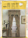 Simplicity 7075 Window Treatments in Various Lengths and Styles, Uncut, Factory Folded Sewing Pattern