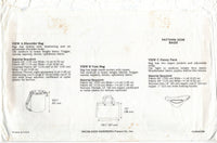 Kwik Sew 2036 Shoulder or Tote Bag, and Bum Bag/ Fanny Pack, Uncut, Factory Folded Sewing Pattern Various Sizes
