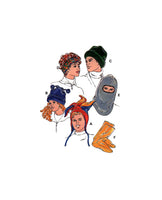 Kwik Sew 2527 Unisex Adult and Child Hats and Socks, Uncut, Factory Folded Sewing Pattern Multi Size X-Small to X-Large