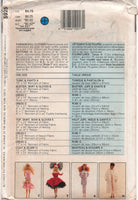 Butterick 5925 Wendy Everett 11.5" (29 cm) Tall Doll Clothes Suitable for Barbie, Uncut, Factory Folded Sewing Pattern