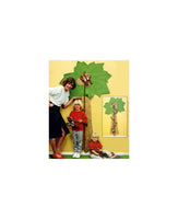 Butterick 4838 Retro 74" (188 cm) Palm Tree Growth Chart with Detachable Monkey Markers, Uncut, Factory Folded Sewing Pattern
